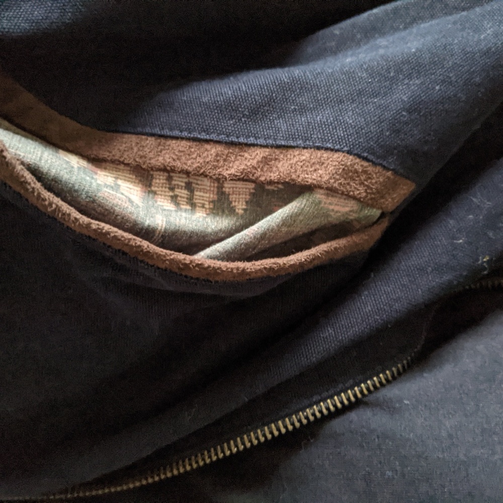 River Island Men's M Sweater/Bomber Jacket - Navy - Picture 7 of 9
